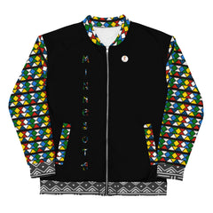 Minnesota Zulu Beads & Mud Cloth Unisex Bomber Jacket