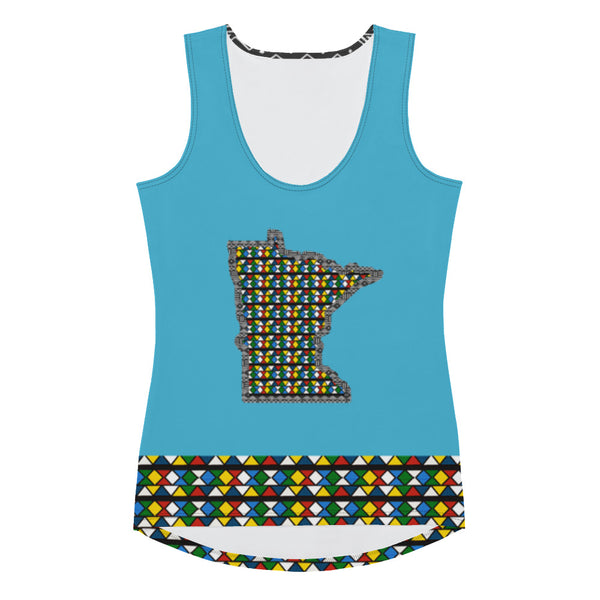 Minnesota Zulu Beads and Mud Cloth Tank Top