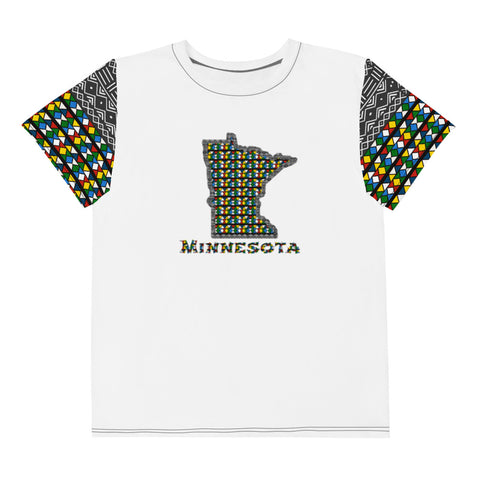 Minnesota Zulu Beads Print Youth crew neck t-shirt