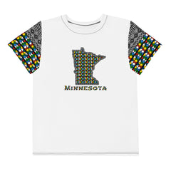 Minnesota Zulu Beads Print Youth crew neck t-shirt