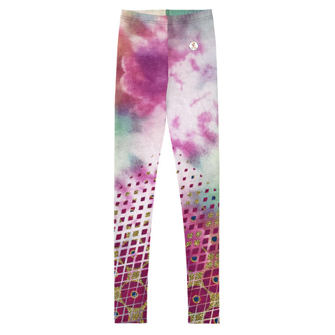 Tie & Dye Ankara Print Youth Leggings