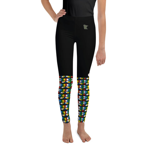 Minnesota Zulu Beads & Mud Cloth Youth Leggings