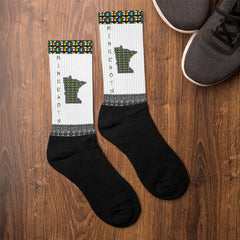 Minnesota Zulu Beads & Mud Cloth Socks