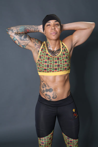 RuvaAfricWear Kente Sports Bra