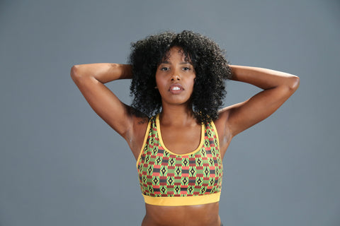 RuvaAfricWear Kente Sports Bra