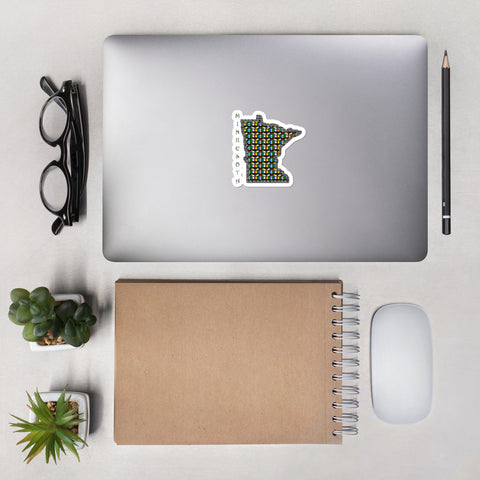Minnesota Zulu Beads Print Bubble-free stickers