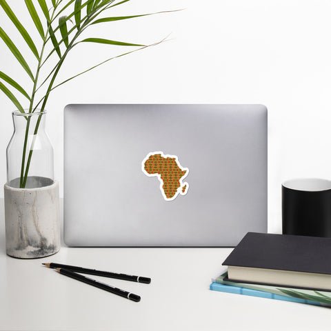 African Map Kente Bubble-free stickers