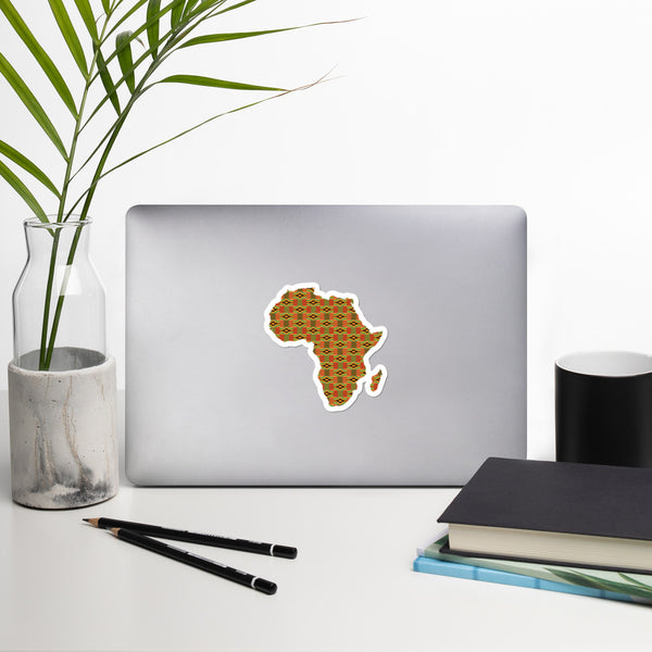 African Map Kente Bubble-free stickers
