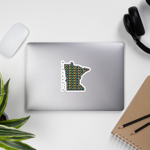 Minnesota Zulu Beads Print Bubble-free stickers