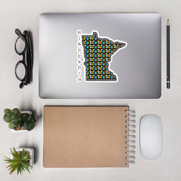 Minnesota Zulu Beads Print Bubble-free stickers