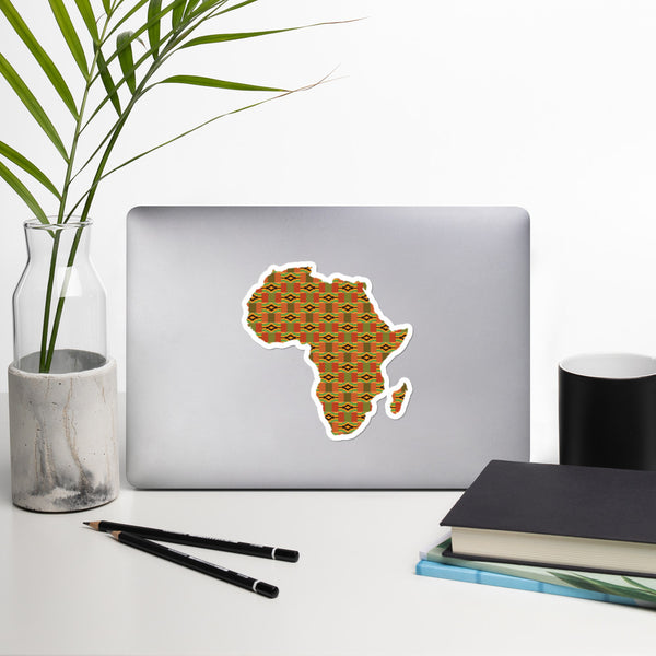 African Map Kente Bubble-free stickers
