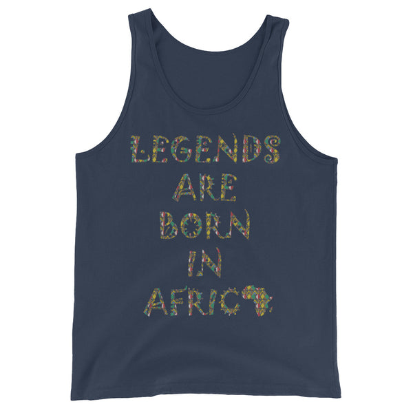 Legends Are Born in Africa Zulu Print Unisex  Tank Top