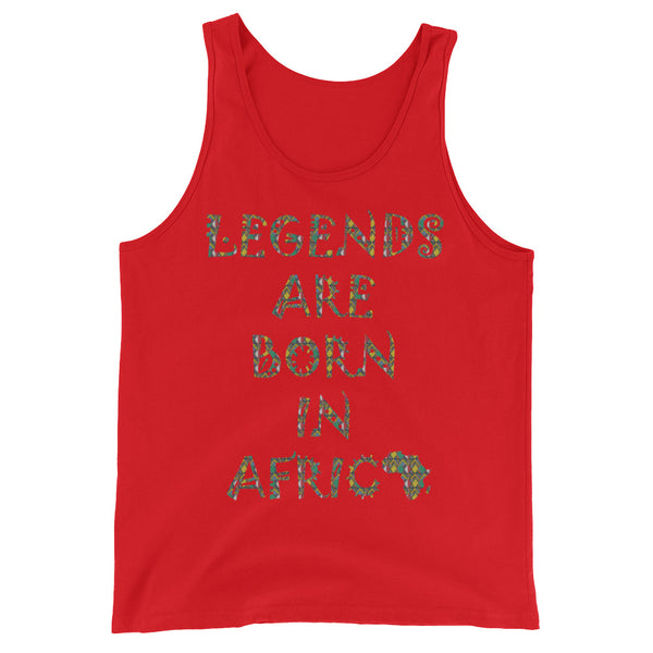 Legends Are Born in Africa Zulu Print Unisex  Tank Top
