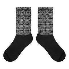 African Mud Cloth Print Socks