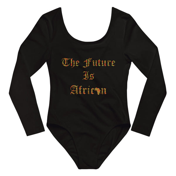 The Future is African Kente Print Long Sleeve Bodysuit
