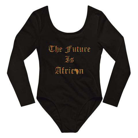 The Future is African Kente Print Long Sleeve Bodysuit