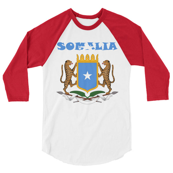 Somalia Coat of Arms 3/4 sleeve raglan shirt