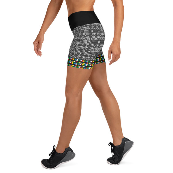 Mud Cloth & Zulu Fusion Women's Yoga Shorts
