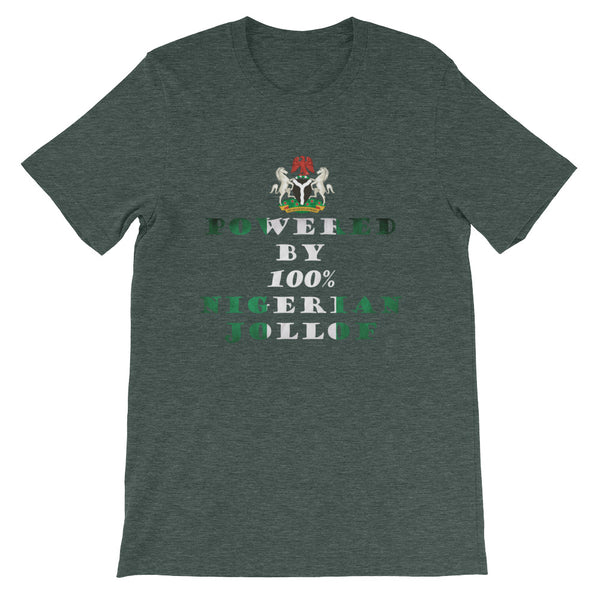 Powered By Nigerian Jollof Rice Unisex T-Shirt