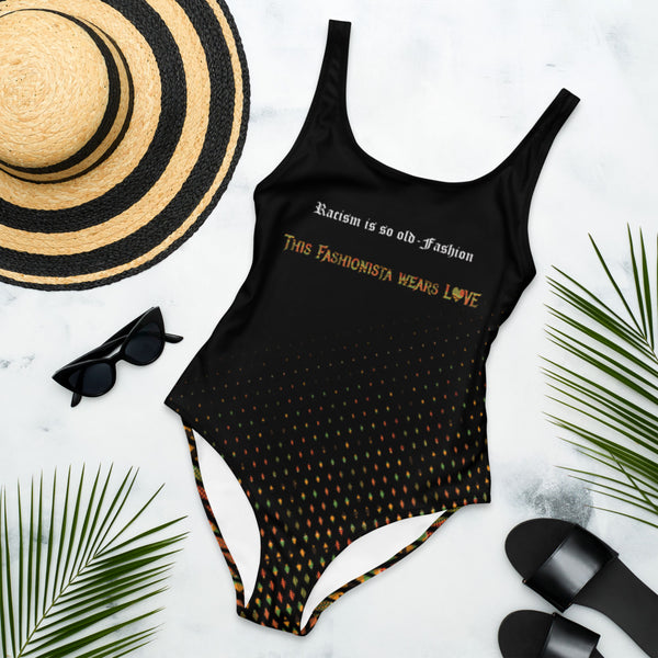 This Fashionista Wears Love One-Piece Swimsuit