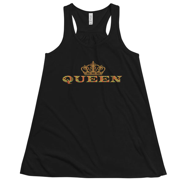 Queen Kente Print Women's Flowy Racerback Tank
