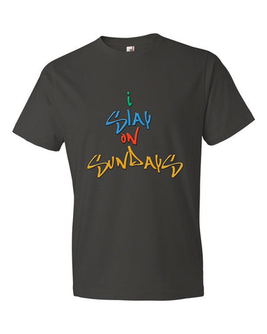 I Slay on Sundays Men's Short sleeve t-shirt