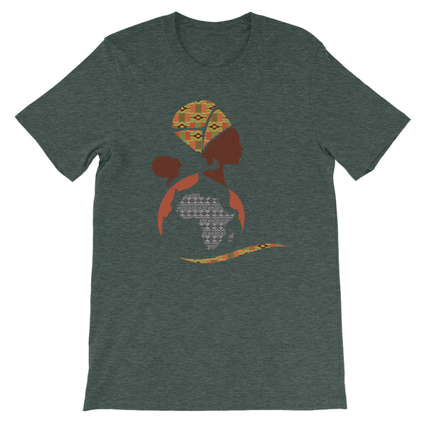 RuvaAfricWear African Print Logo Short-Sleeve Unisex T-Shirt