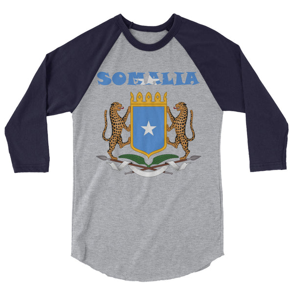 Somalia Coat of Arms 3/4 sleeve raglan shirt