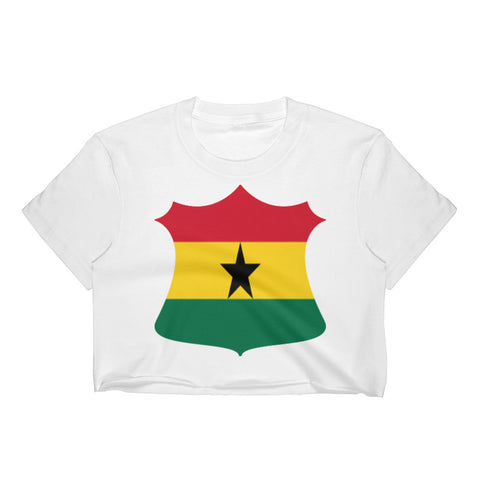Ghana Crest Badge Women's Crop Top