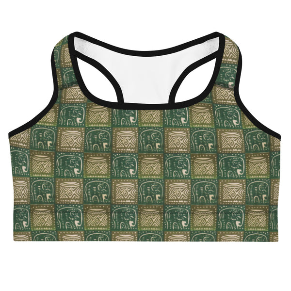 Ndlovu (Elephant) Print Sports bra