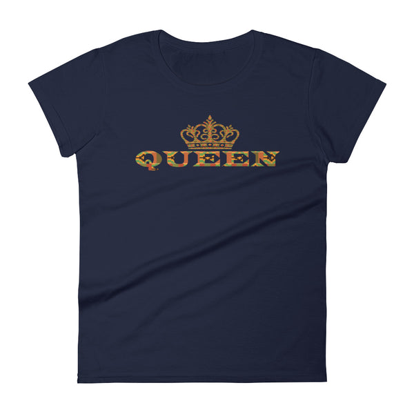 Queen Kente Print Women's short sleeve t-shirt