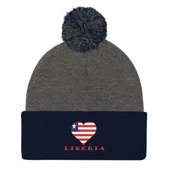 Liberia Love Pom Pom Knit Cap