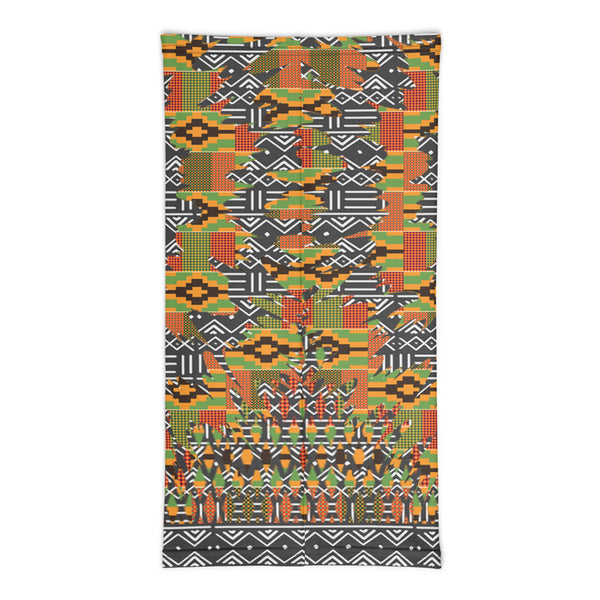 Kente and Mud Cloth Fusion Neck gaiter