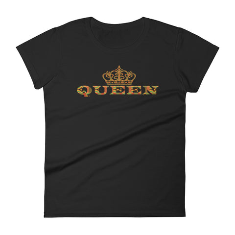 Queen Kente Print Women's short sleeve t-shirt
