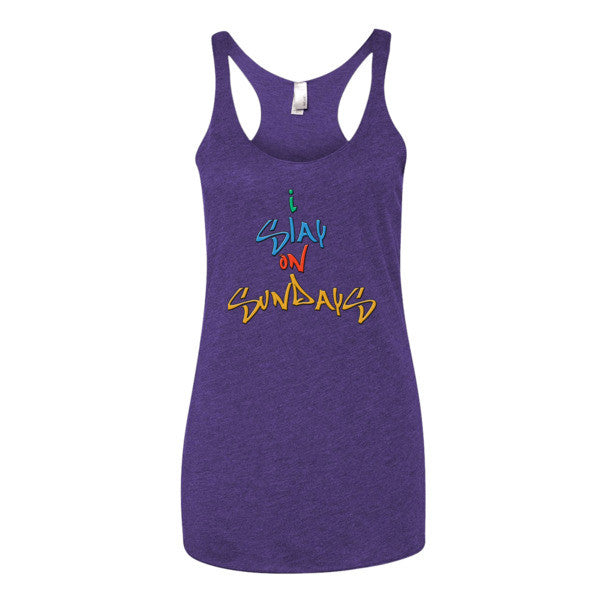 I Slay on Sundays Women's tank top