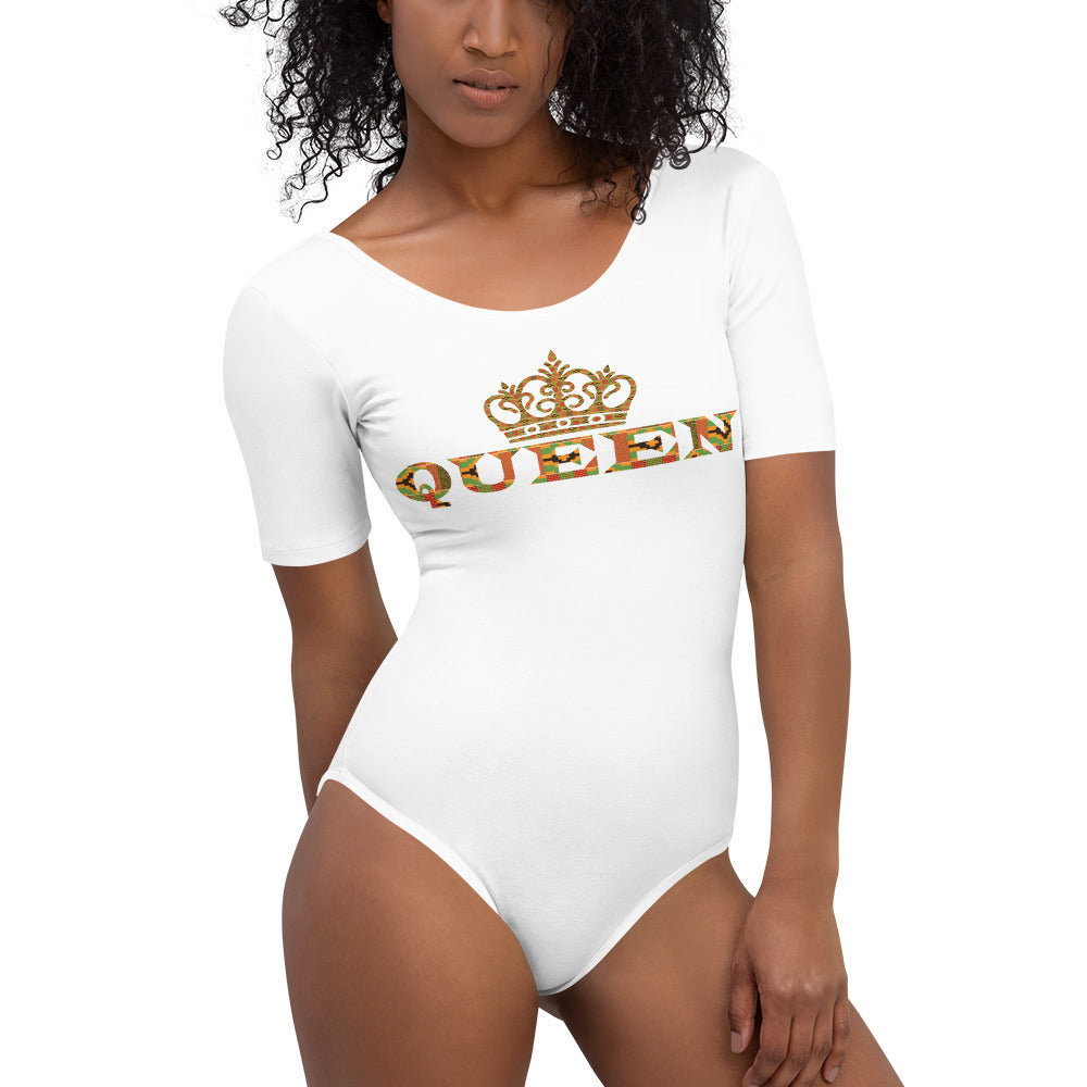 Queen Kente Print Short Sleeve Bodysuit