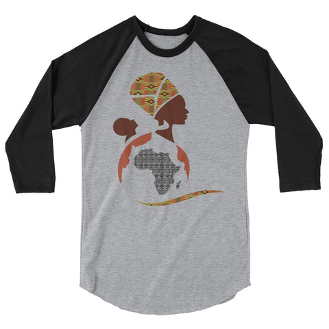 RuvaAfricWear African Print Logo 3/4 sleeve shirt