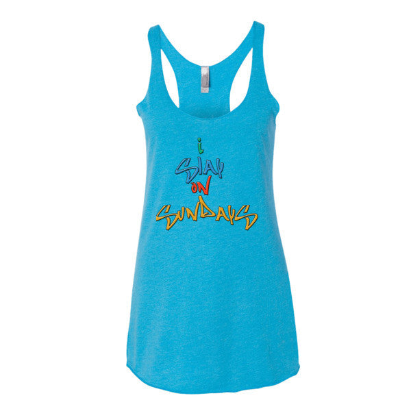 I Slay on Sundays Women's tank top
