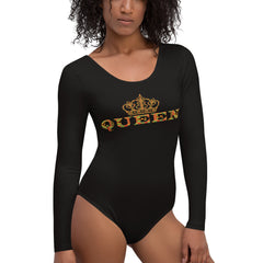 Queen Kente Print Long Sleeve Bodysuit