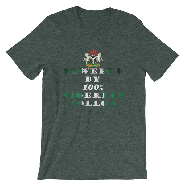 Powered By Nigerian Jollof Rice Unisex T-Shirt
