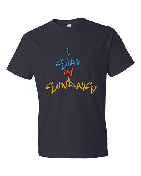 I Slay on Sundays Men's Short sleeve t-shirt