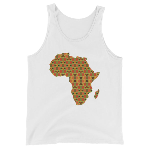 African Map Kente Print Unisex  Tank Top