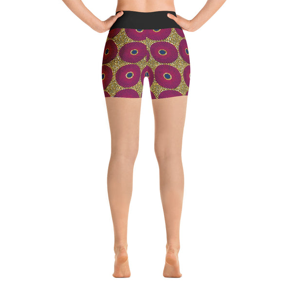 Ankara Print Yoga Shorts