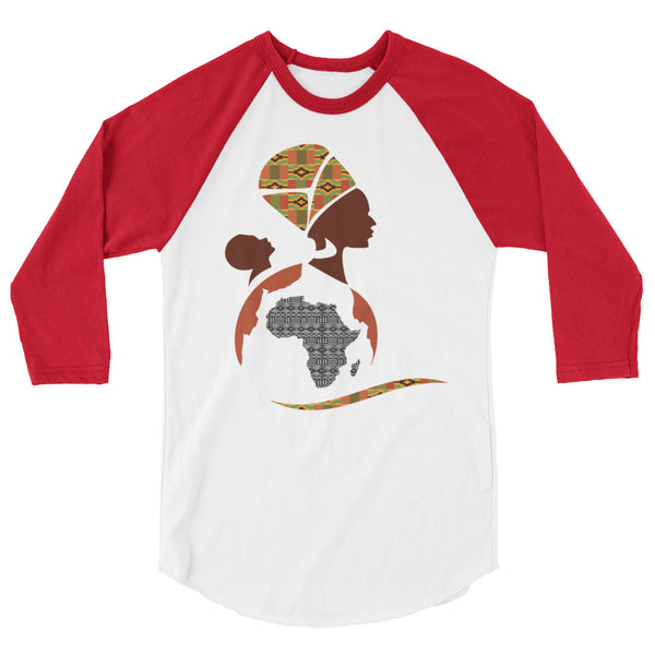 RuvaAfricWear African Print Logo 3/4 sleeve shirt
