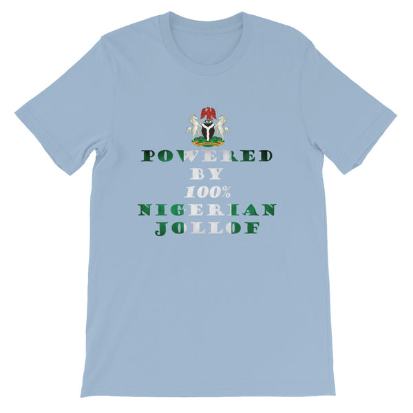 Powered By Nigerian Jollof Rice Unisex T-Shirt
