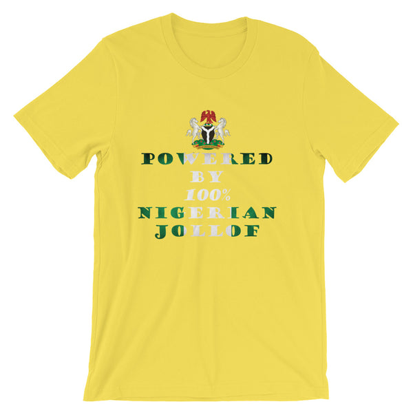 Powered By Nigerian Jollof Rice Unisex T-Shirt