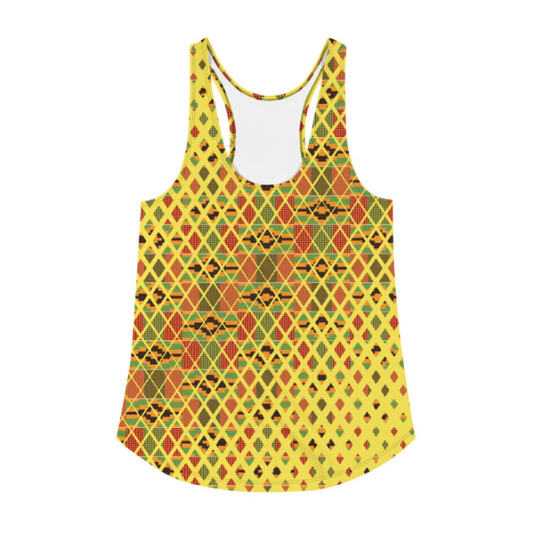 Kente Squares Scatter Women's Racerback Tank