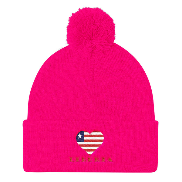 Liberia Love Pom Pom Knit Cap
