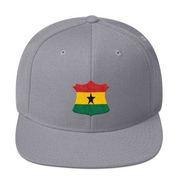 Ghana Flag Crest Badge Snapback Hat