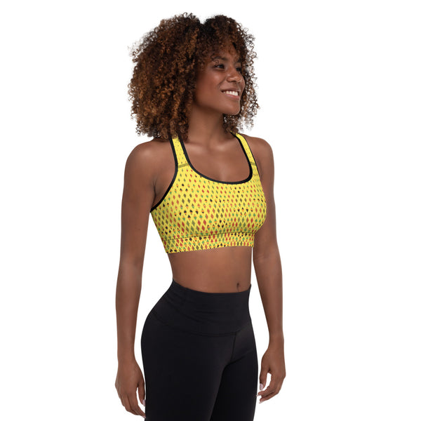 Kente Diamonds Scatter Padded Sports Bra